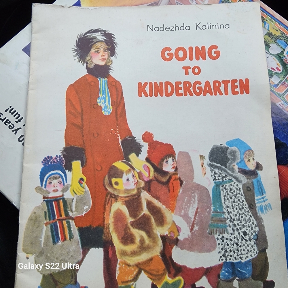 Vintage imported Russian book about going to kindergarten! 1974!